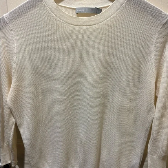 VINCE 100% Cotton Lightweight Knit Sweater – spring light layer - Picture 3 of 9